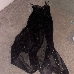 Sheer black star dress